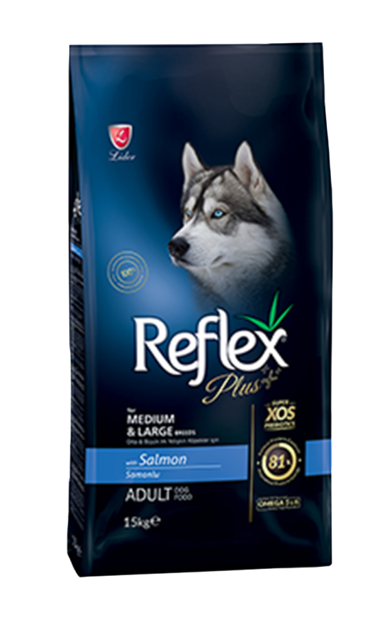 Reflex Plus Medium & Large Breed Adult Dog Food with Salmon Pro Feeds