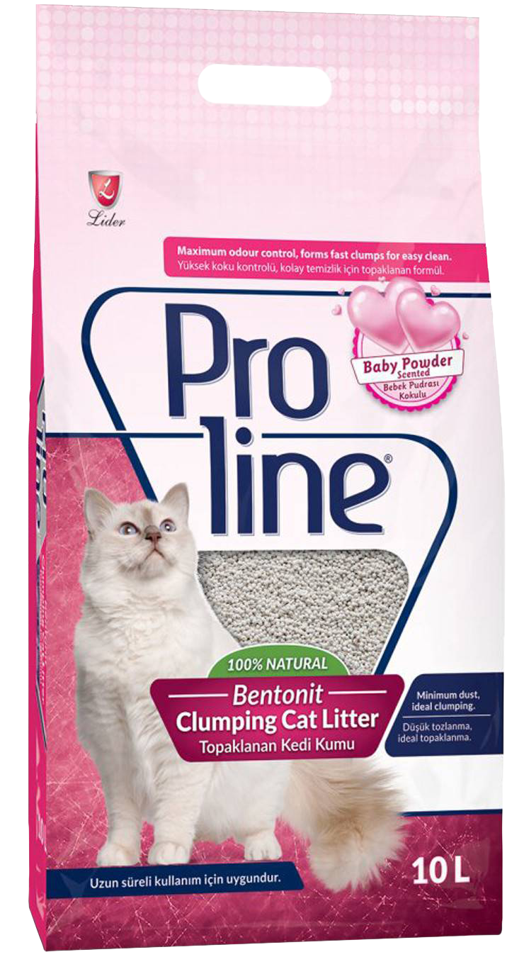 Proline Bentonite Cat Litter Baby Powder Scented Pro Feeds